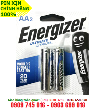 Energizer L91-BP2, Pin Lithium 1.5V AA Energizer L91-BP2 chính hãng (Xuất xứ SIngapore) /Vỉ 2viên 